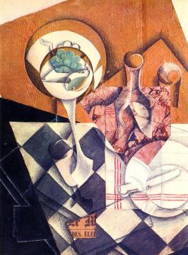 Fruit Bowl With Bottle Artwork by Juan Gris
