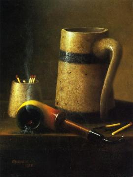 Still Life, Pipe And Mug Artwork by William Michael Harnett