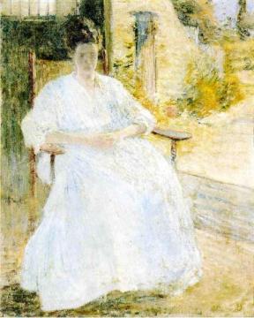 Figure In A Landscape Artwork by John Twachtman