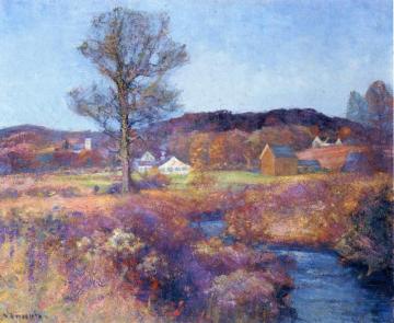 A New England Valley Artwork by Robert Vonnoh