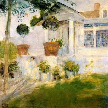 The Portico Artwork by John Twachtman