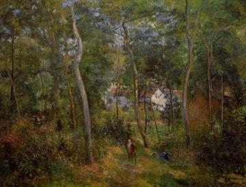 The Backwoods of l'Hermitage, Pontoise Artwork by Camille Pissarro