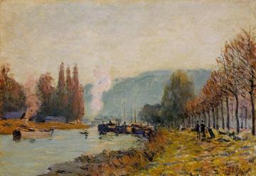The Seine at Bougival Artwork by Alfred Sisley