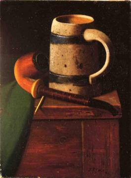 My Pipe And Mug Artwork by John Frederick Peto