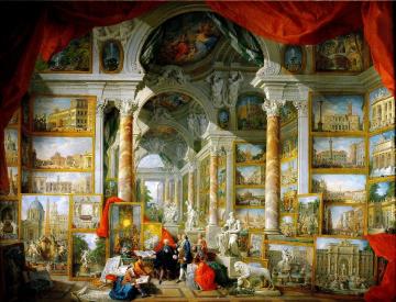 Gallery of Views of Modern Rome Artwork by Giovanni Paolo Pannini