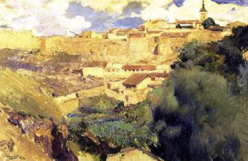 Walls of Segovia Artwork by Joaquin Sorolla y Bastida