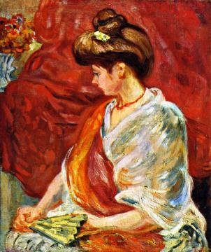 Woman With A Fan Artwork by Louis Valtat