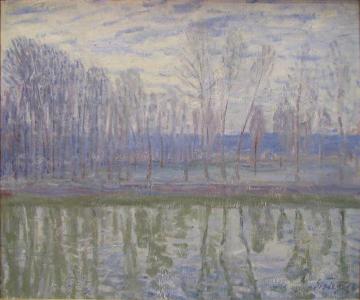 On the Banks of the River Loing Artwork by Alfred Sisley
