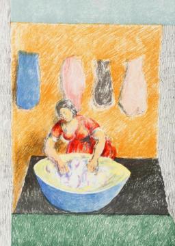 Washerwoman Artwork by Duncan Grant