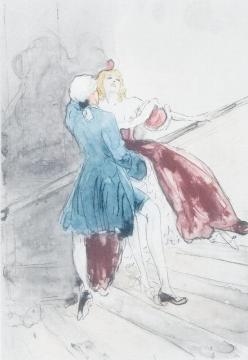 Duo From `la Nuit Et Le Moment` Artwork by Louis Icart