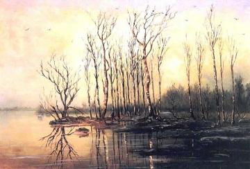 Early Spring. Flood Artwork by Alexei Kondratevich Savrasov