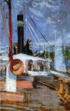 Aboard A Steamer Artwork by John Twachtman