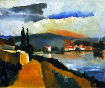 The River Bank Artwork by Maurice De Vlaminck
