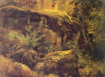 Stones In The Forest, Valaam (etude) Artwork by Ivan Ivanovich Shishkin