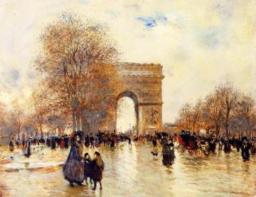 The Arc de Triomphe, Autumn Effect Artwork by Jean-François Raffaëlli