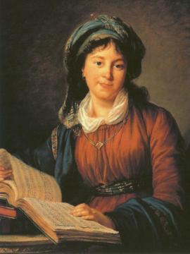 Portrait of the Young Countess Shuvalov Artwork by Elisabeth Vigee Le Brun