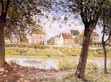 Village on the Banks of the Seine Artwork by Alfred Sisley