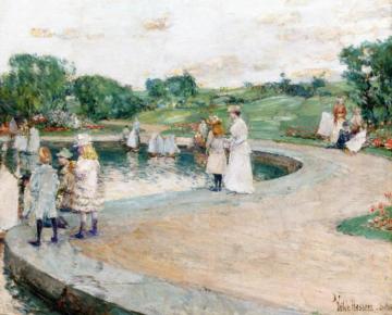 Children in the Park, Boston Artwork by Frederick Childe Hassam