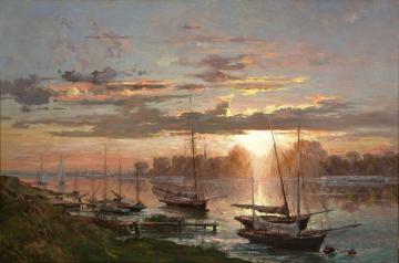 Sailboats Artwork by Alexandre Rene Veron