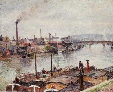 The Port of Rouen Artwork by Camille Pissarro