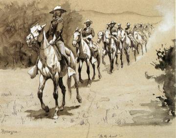 In the Desert Artwork by Frederic Remington