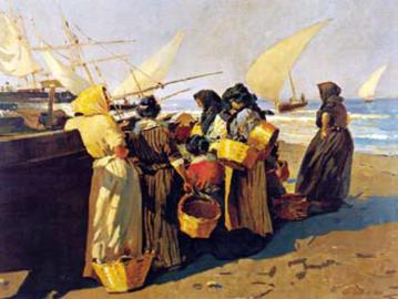 Pescadoras Artwork by Enrique Martinez Cubells