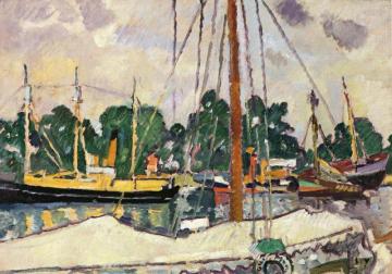 Marine Scene At Ouistreham Artwork by Louis Valtat