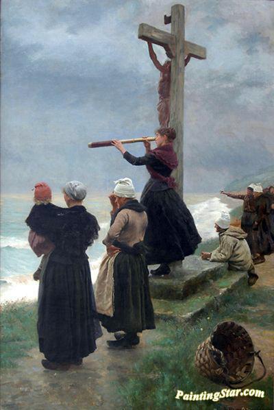 Awaiting The Absent Artwork by Charles Stanley Reinhart