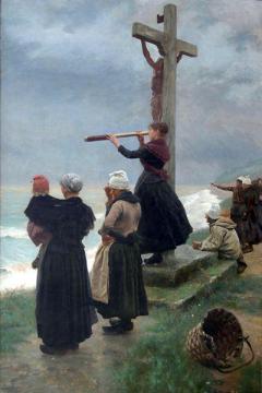 Awaiting The Absent Artwork by Charles Stanley Reinhart