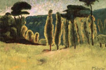 Pines and Poplars in a Field Artwork by Paul Serusier