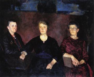 Three Women Of Provincetown Artwork by Charles W. Hawthorne
