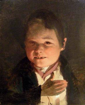 Boy In The Candle Light Artwork by Friedrich von Amerling