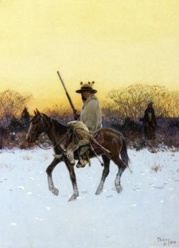 After The Hunt Artwork by Henry F. Farny