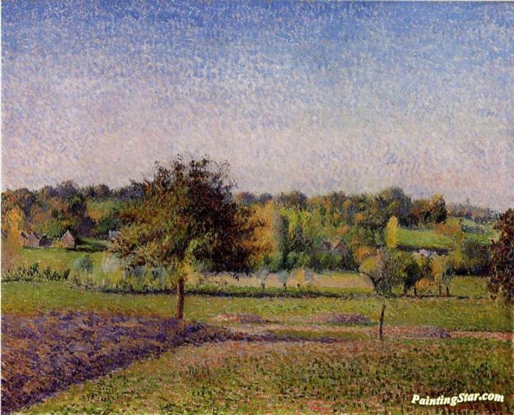 Meadows at Eragny Artwork by Camille Pissarro