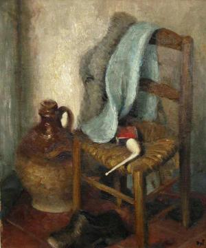 Still-life With Chair Artwork by Marcel Dyf