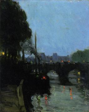 The Seine - Evening Artwork by Henry Ossawa Tanner