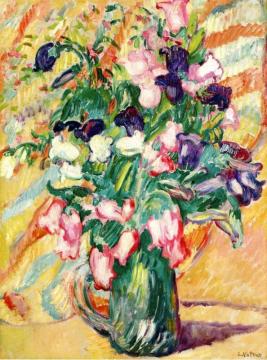 Vase Of Flowers Artwork by Louis Valtat