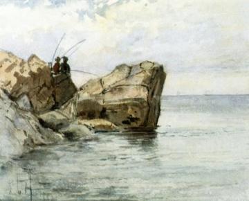 Young Fishermen Artwork by Frederick Childe Hassam