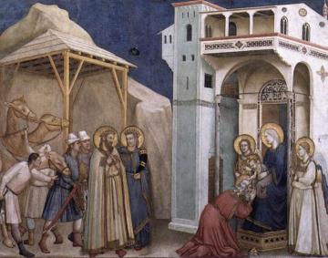 The Adoration Of The Magi (north Transept, Lower Church, San Francesco, Assisi) Artwork by Giotto di Bondone