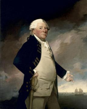 Portrait Of Vice-admiral Sir Hyde Parker, 5th Baronet Artwork by George Romney