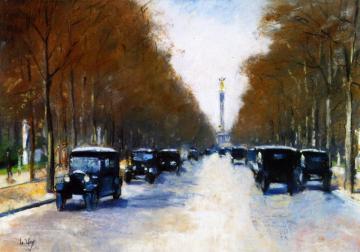 Tiergarten Avenue With Siegessäule Artwork by Lesser Ury