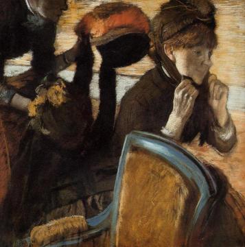 At the Milliner's Artwork by Edgar Degas