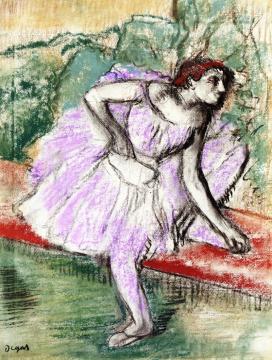 Violet Dancer Artwork by Edgar Degas