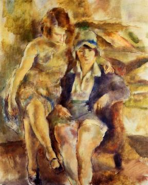 Zimette and Mirelle Artwork by Jules Pascin