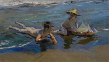 Children on the Beach Artwork by Joaquin Sorolla y Bastida