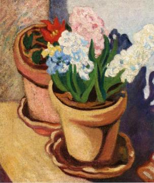 Two Pots Of Flowers, Cactus Flowers And Hyacynths Artwork by Louis Valtat