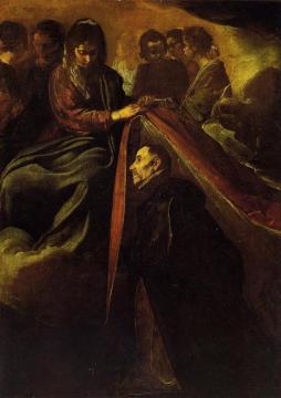 St. Ildefonso Receiving The Chasuble From The Virgin Artwork by Diego Velazquez