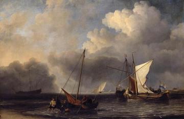 Vessels Off The Dutch Coast In A Moderate Breeze Artwork by Willem van de Velde the Younger