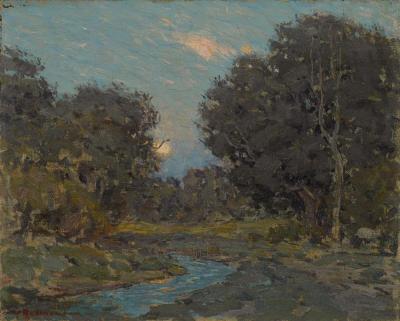 Early Moonrise Artwork by Granville Redmond