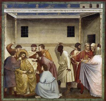 Scenes From The Life Of Christ: 17. Flagellation (cappella Scrovegni (arena Chapel), Padua) Artwork by Giotto di Bondone